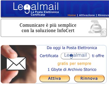 Legalmail posta elettronica certificata
