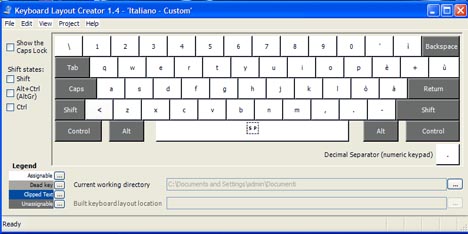 Tastiera originale su keyboard layout creator