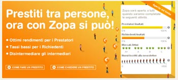 Zopa, social lending in Italia